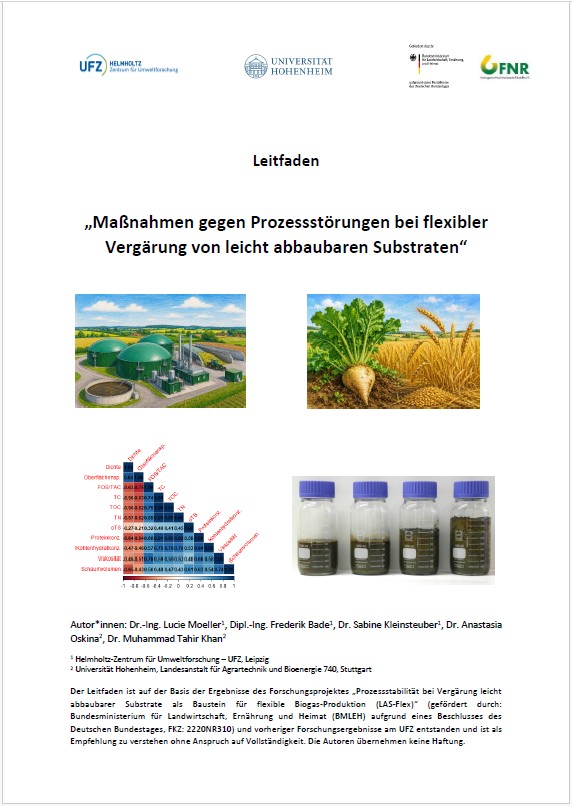 Leitfaden "Ma&szlig;nahmen gegen Prozessst&ouml;rungen bei flexibler Verg&auml;rung von leicht abbaubaren Substraten"
